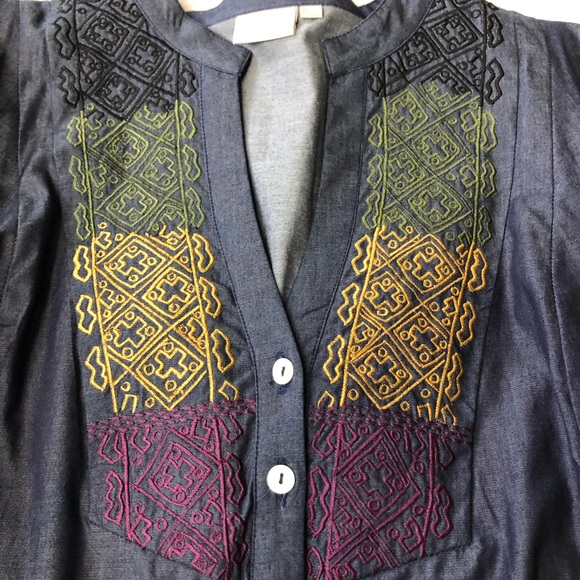 eSHAKTI Embroidered Jean Tunic - Picture 5 of 6